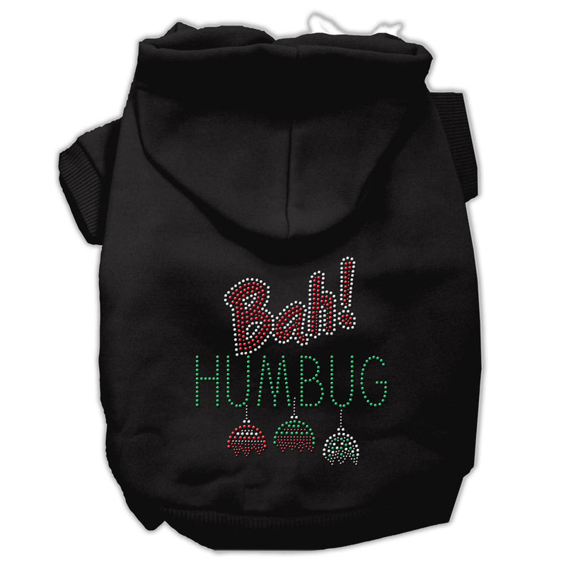 Bah Humbug Rhinestone Hoodies Black L GreatEagleInc