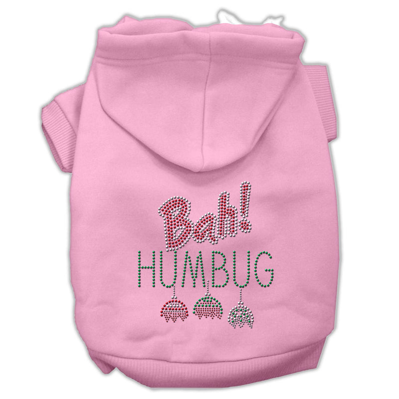 Bah Humbug Rhinestone Hoodies Pink L GreatEagleInc