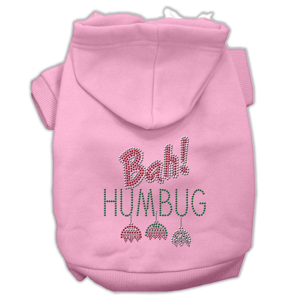 Bah Humbug Rhinestone Hoodies Pink M GreatEagleInc