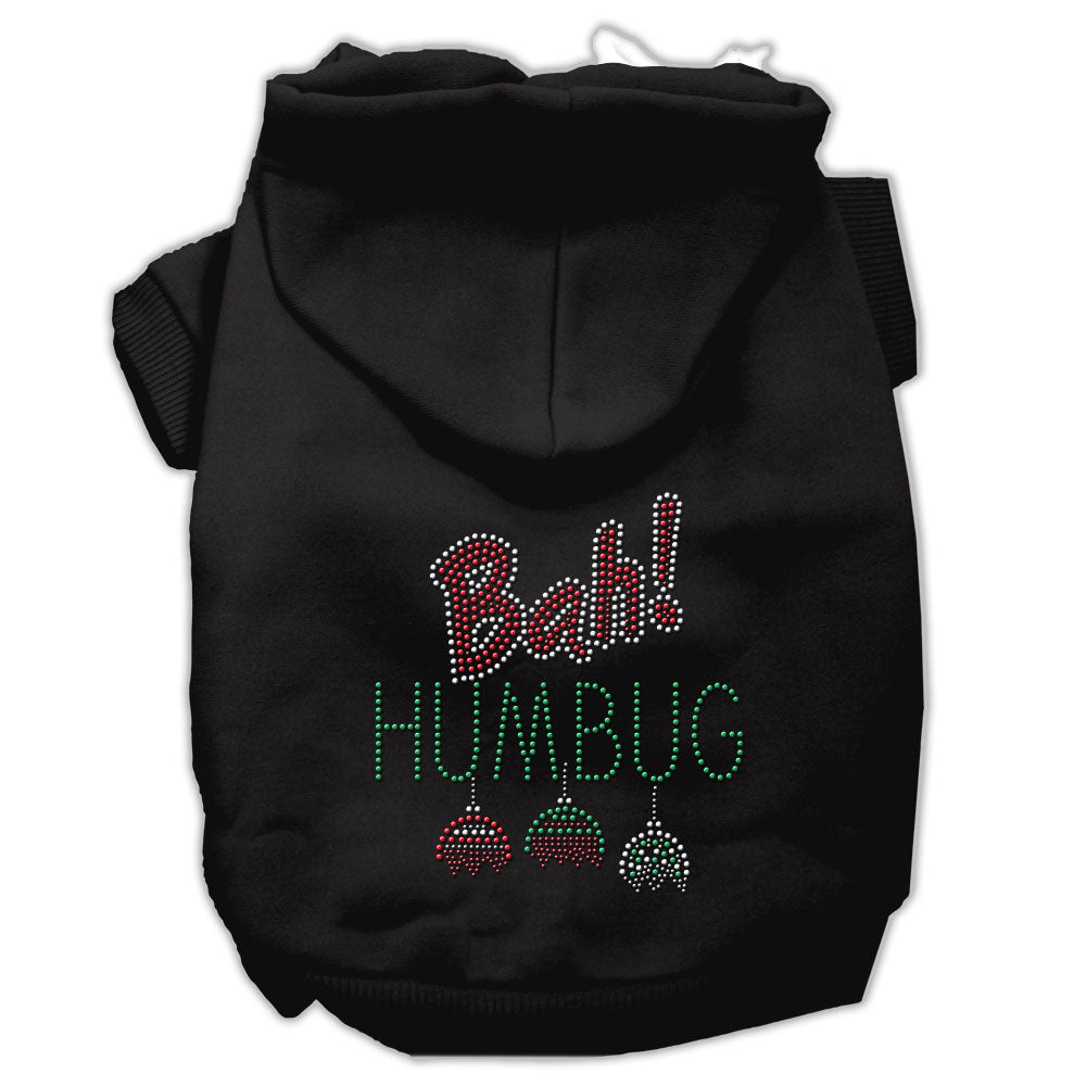 Bah Humbug Rhinestone Hoodies Black Xs GreatEagleInc