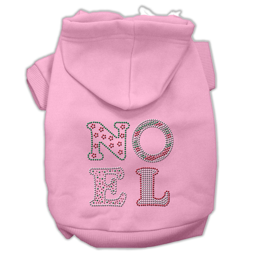 Noel Rhinestone Hoodies Pink L GreatEagleInc