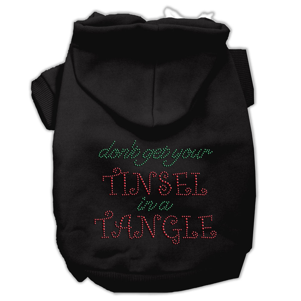 Tinsel In A Tangle Rhinestone Hoodies Black L GreatEagleInc
