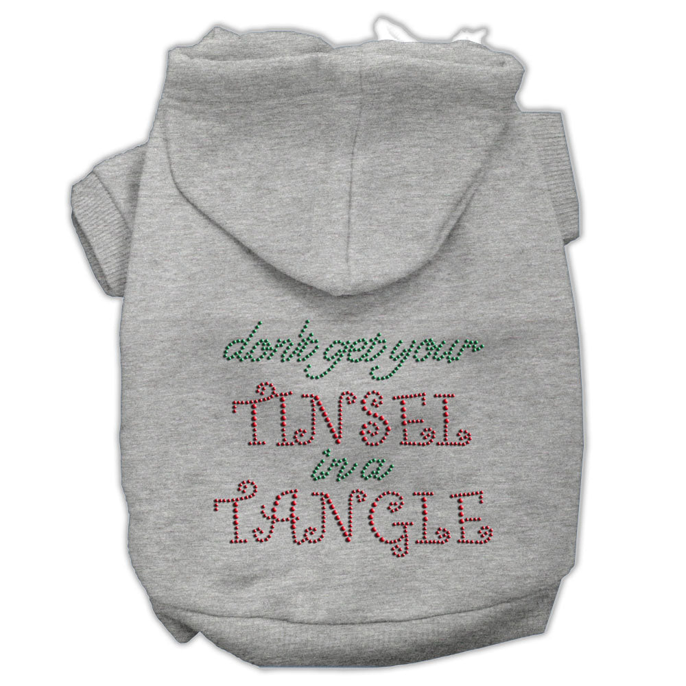 Tinsel In A Tangle Rhinestone Hoodies Grey L Default Title