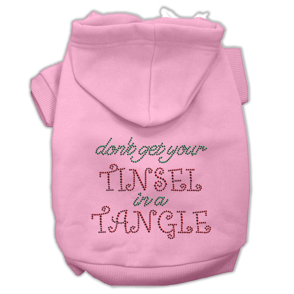 Tinsel In A Tangle Rhinestone Hoodies Pink L Default Title
