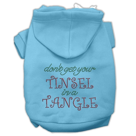 Tinsel In A Tangle Rhinestone Hoodies Baby Blue M GreatEagleInc