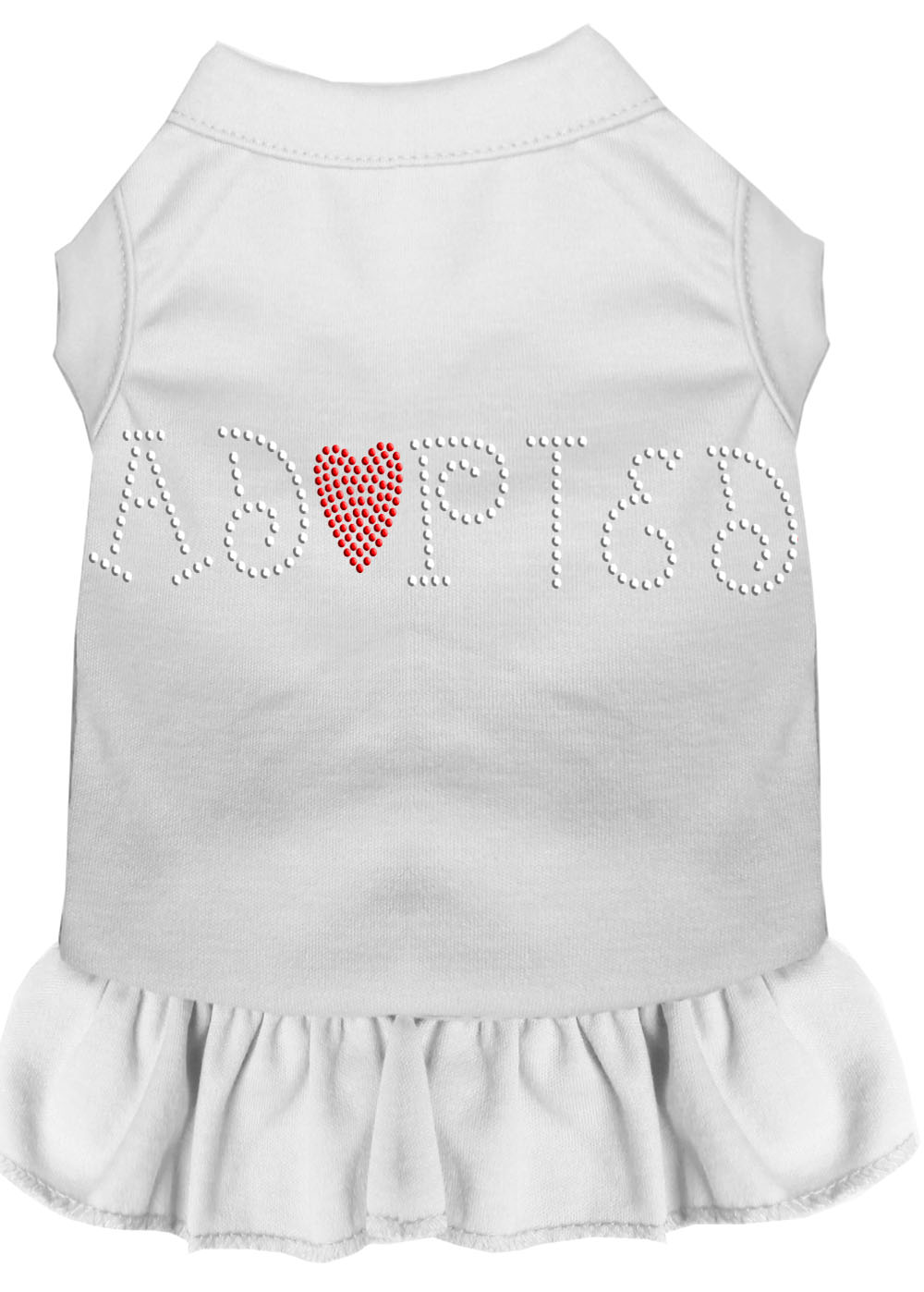 Adopted Rhinestone Dress White 4x Default Title