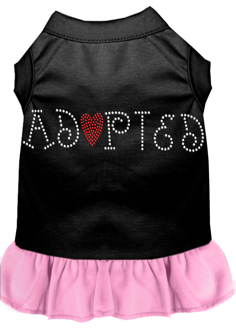 Adopted Rhinestone Dresses Black With Light Pink Lg Default Title