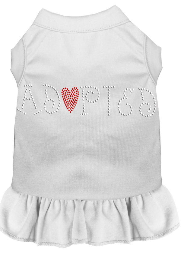 Adopted Rhinestone Dress White Lg Default Title