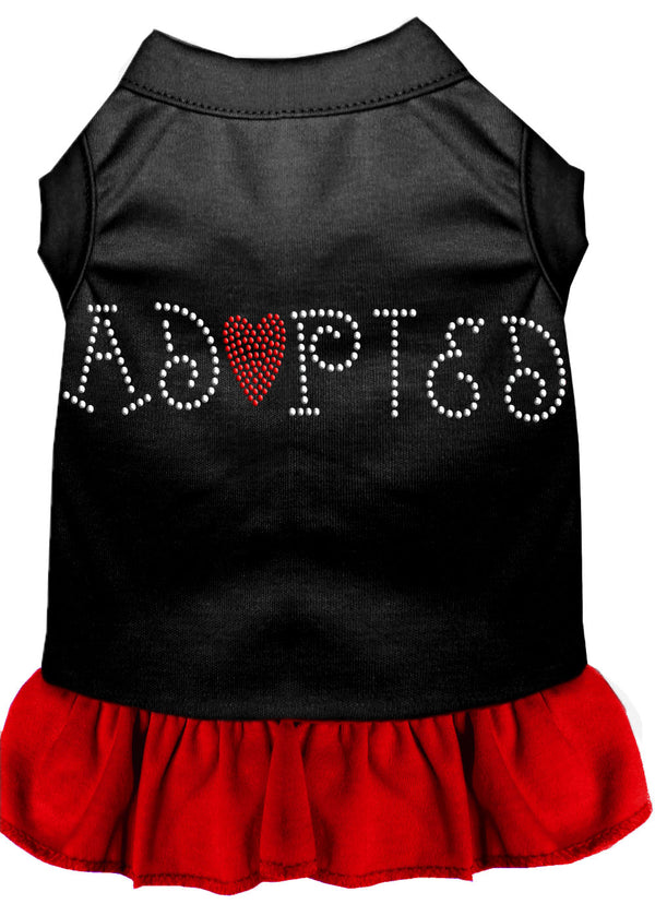 Adopted Rhinestone Dresses Black With Red Med Default Title