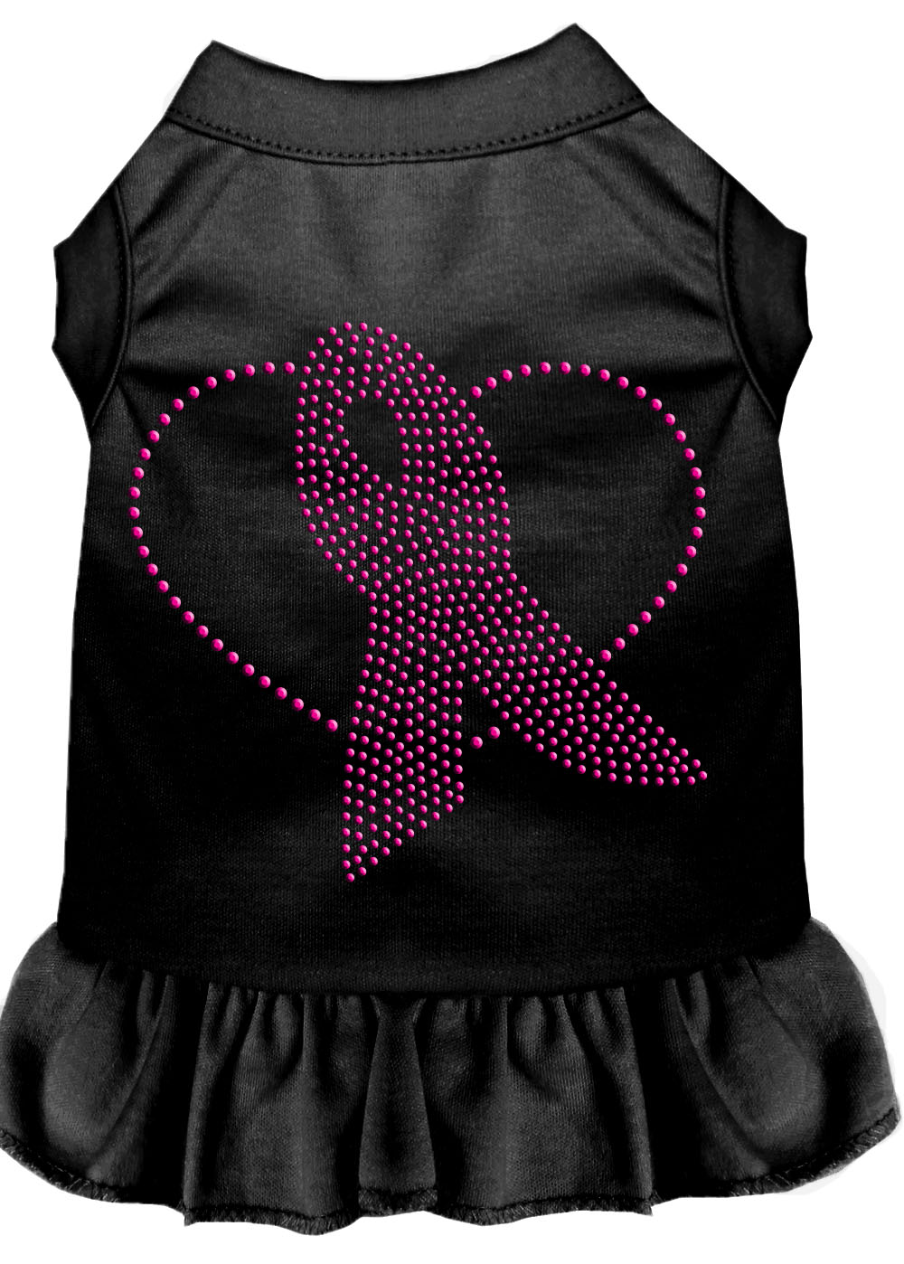 Pink Ribbon Rhinestone Dress Black Sm Default Title
