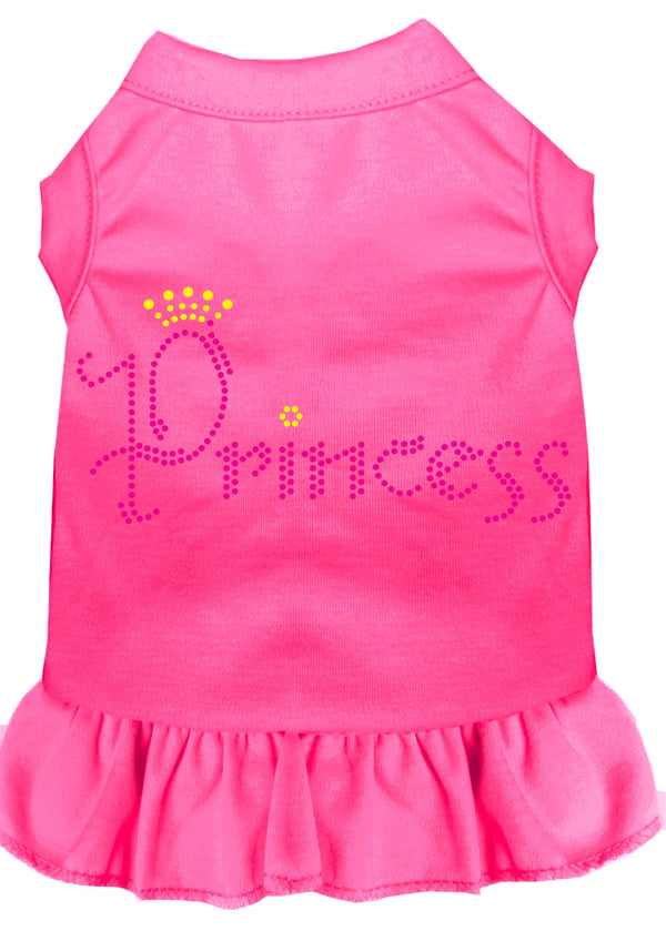 Princess Rhinestone Dress Bright Pink Lg Default Title