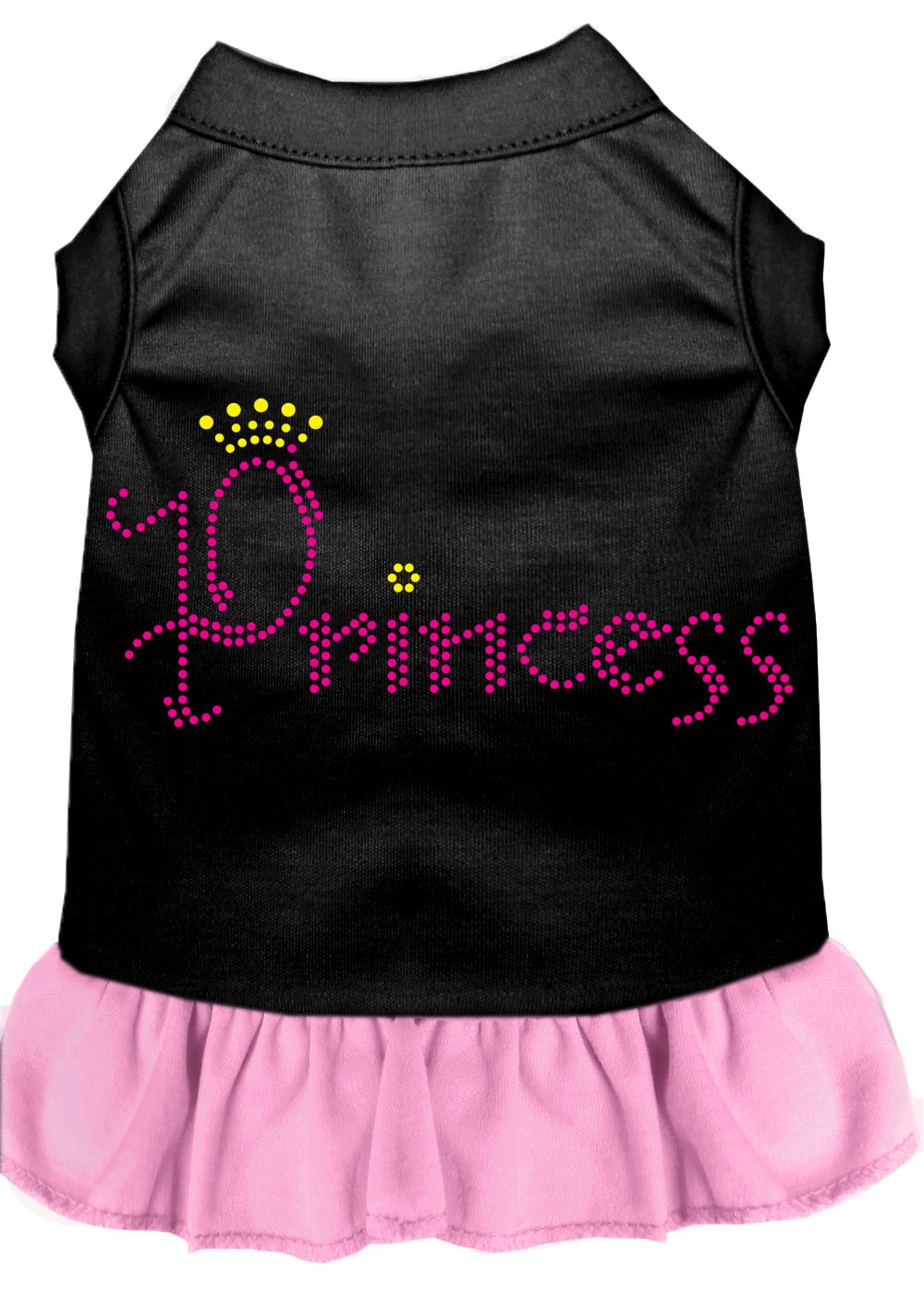 Princess Rhinestone Dress Black With Light Pink Xl Default Title