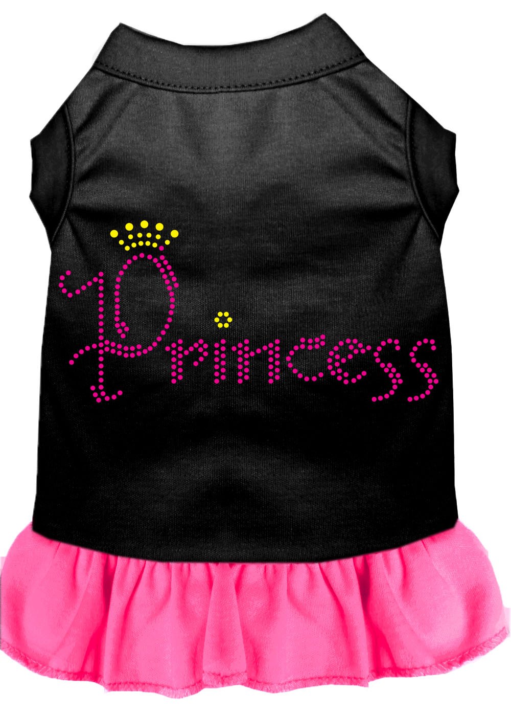 Princess Rhinestone Dress Black With Bright Pink Xxxl Default Title