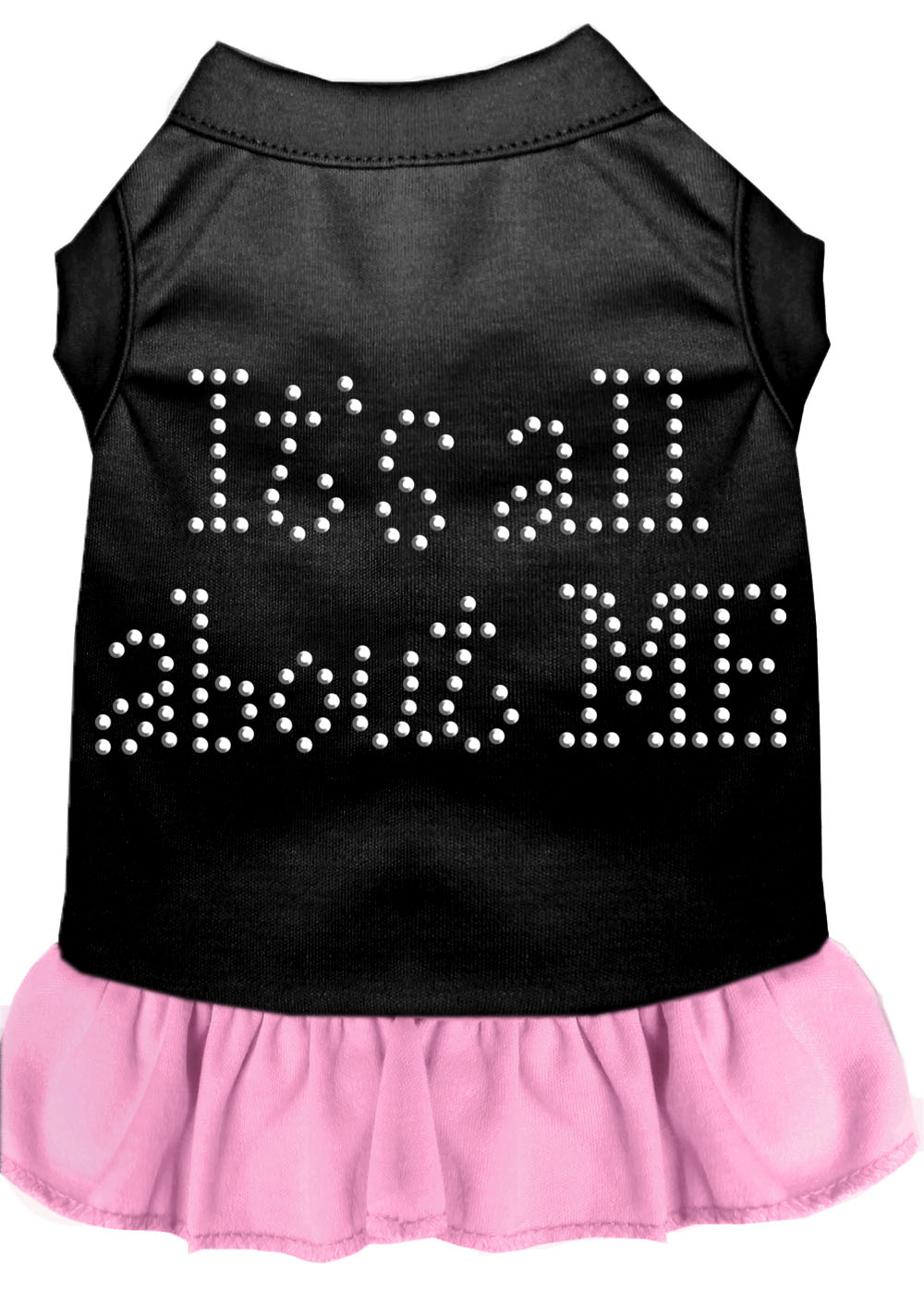Rhinestone All About Me Dress Black With Light Pink Med Default Title