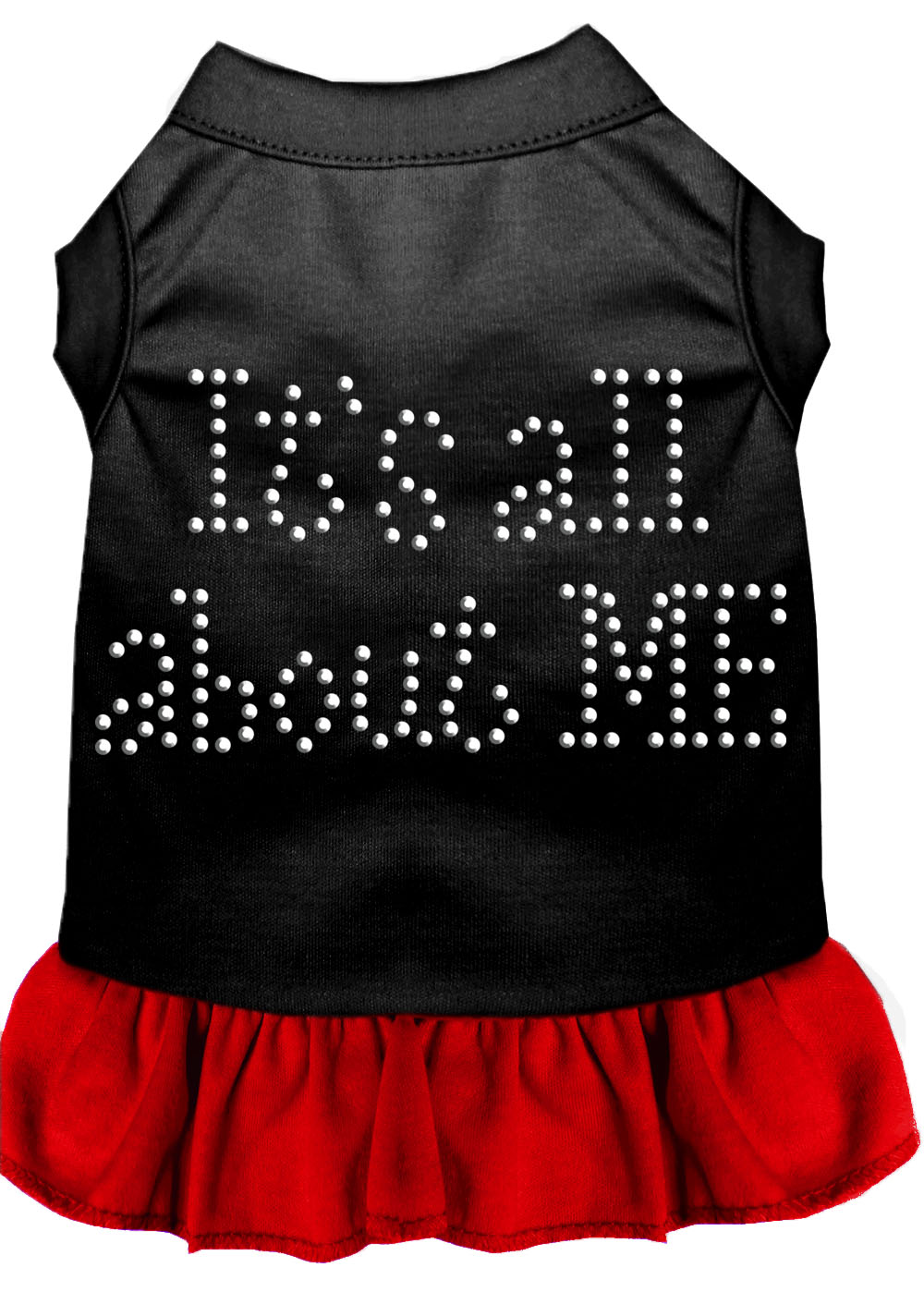 Rhinestone All About Me Dress Black With Red Sm Default Title
