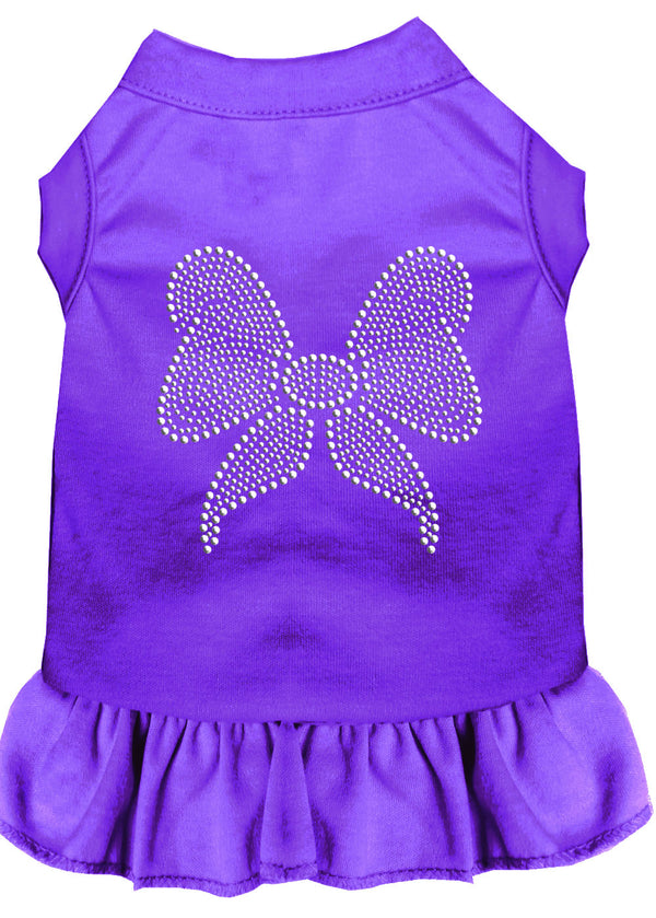 Rhinestone Bow Dress Purple Xxxl Default Title
