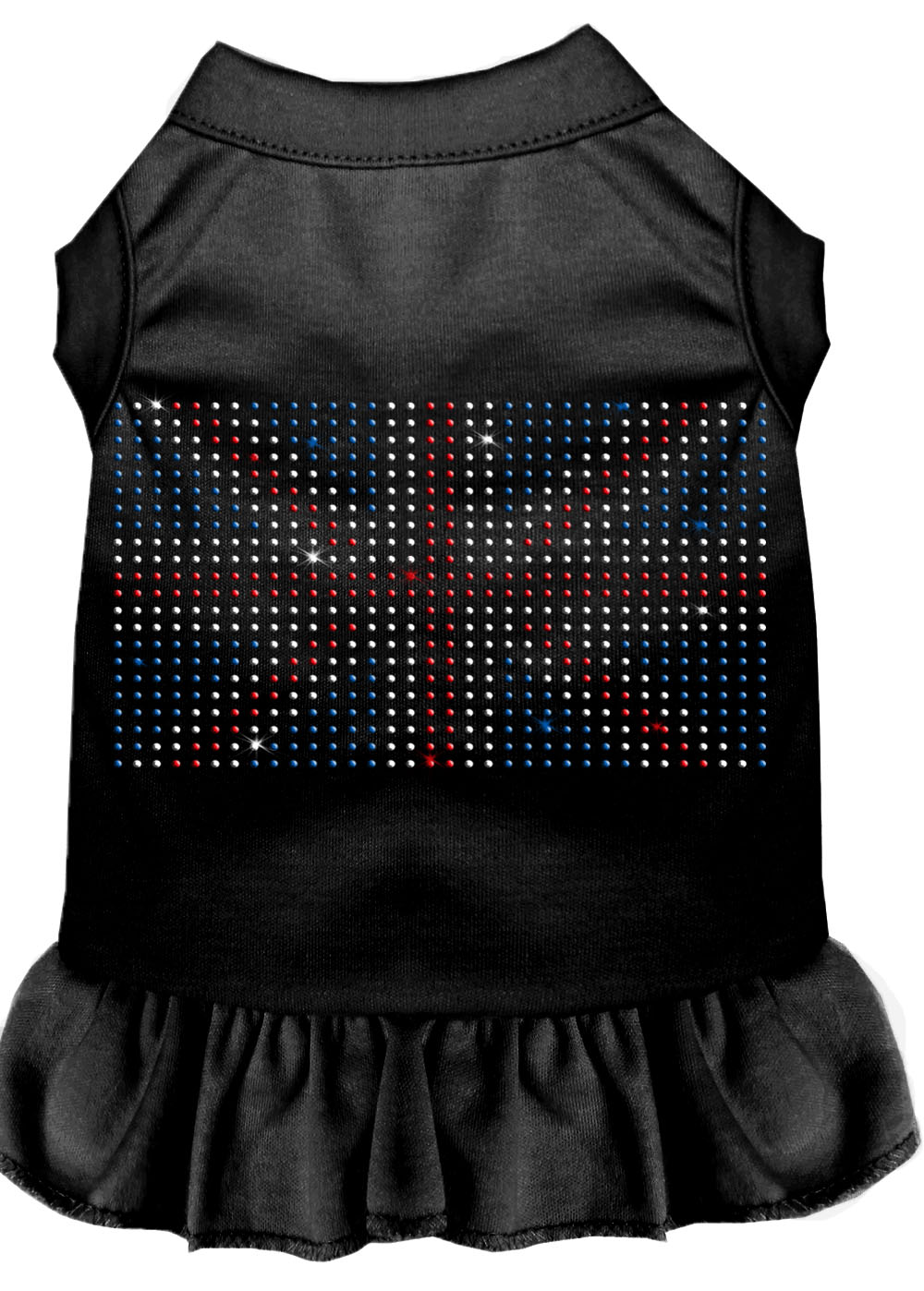 Rhinestone British Flag Dress Black Med Default Title