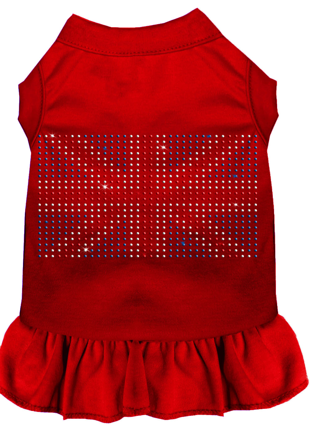 Rhinestone British Flag Dress Red Sm Default Title