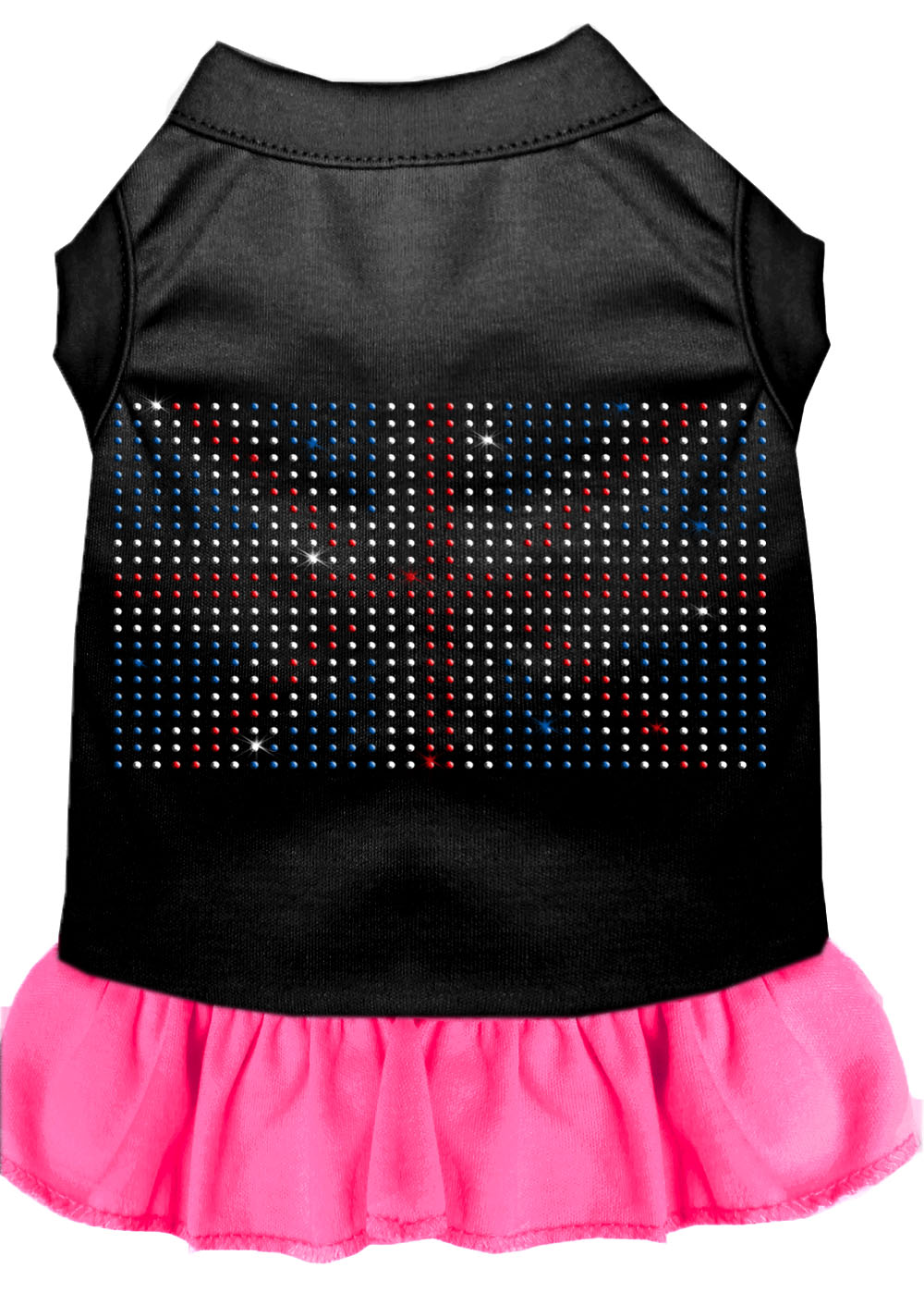 Rhinestone British Flag Dress Black With Bright Pink Xxl Default Title