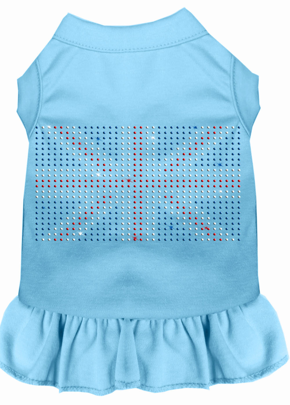 Rhinestone British Flag Dress Baby Blue Xxxl Default Title