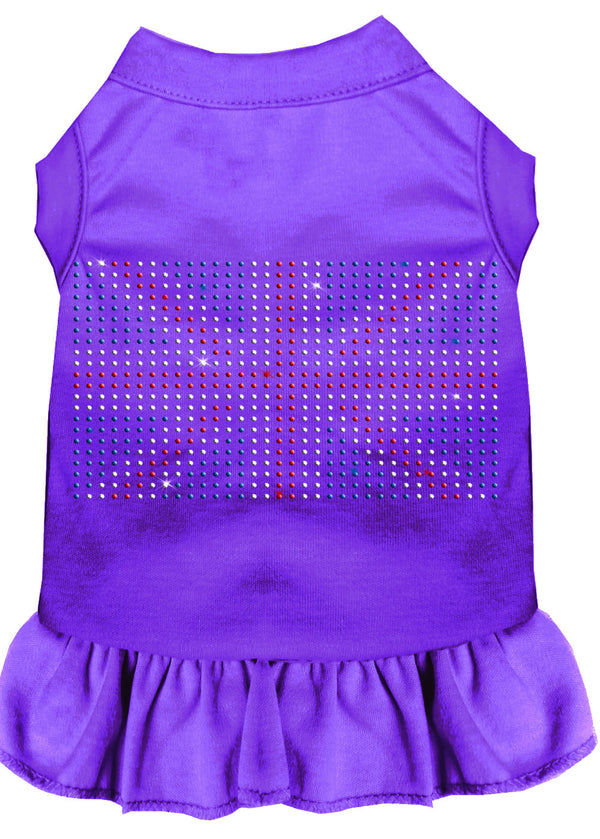 Rhinestone British Flag Dress Purple Xxxl Default Title