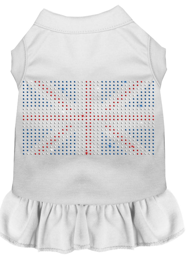 Rhinestone British Flag Dress White Xxxl Default Title