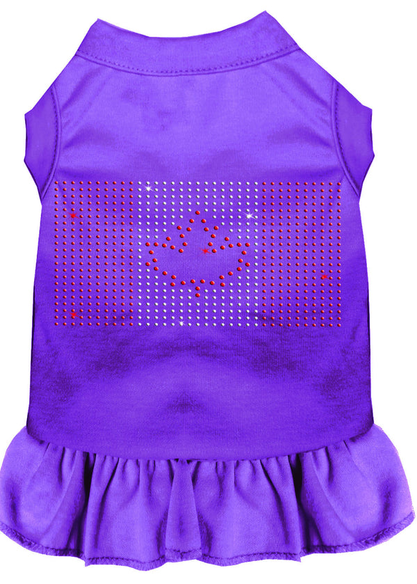 Rhinestone Canadian Flag Dress Purple 4x Default Title