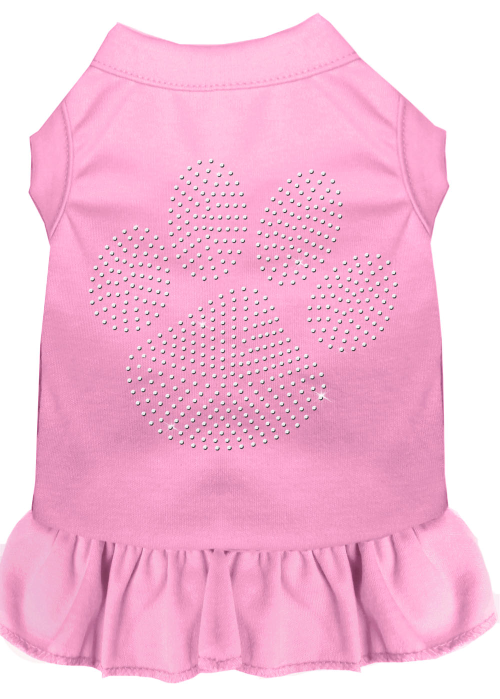 Rhinestone Clear Paw Dress Light Pink Xs Default Title