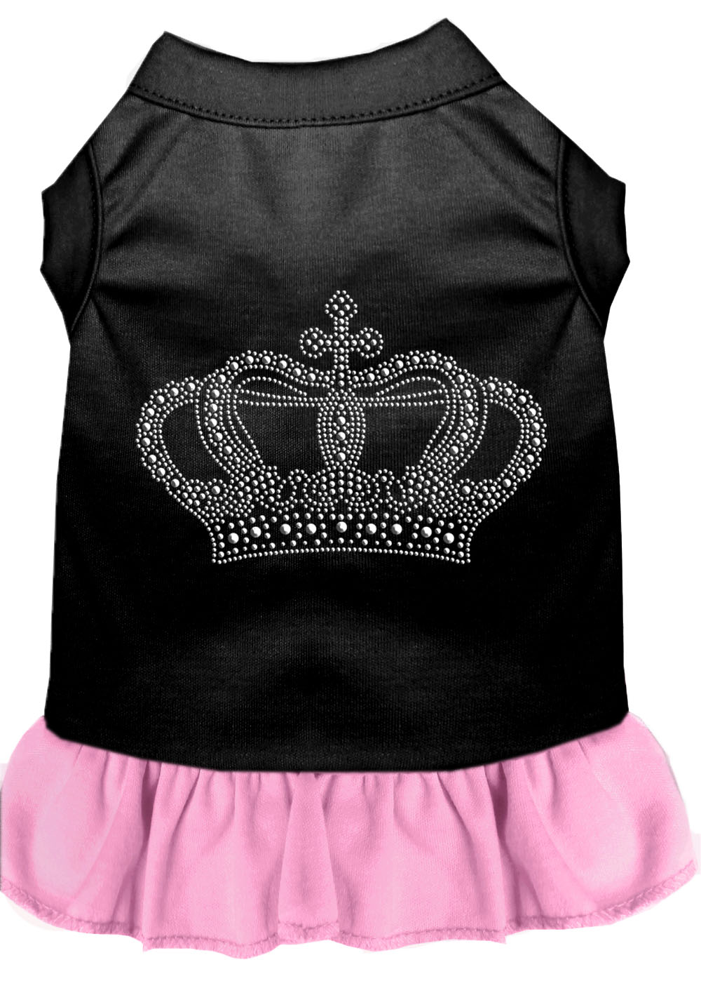 Rhinestone Crown Dress Black With Light Pink Xs GreatEagleInc