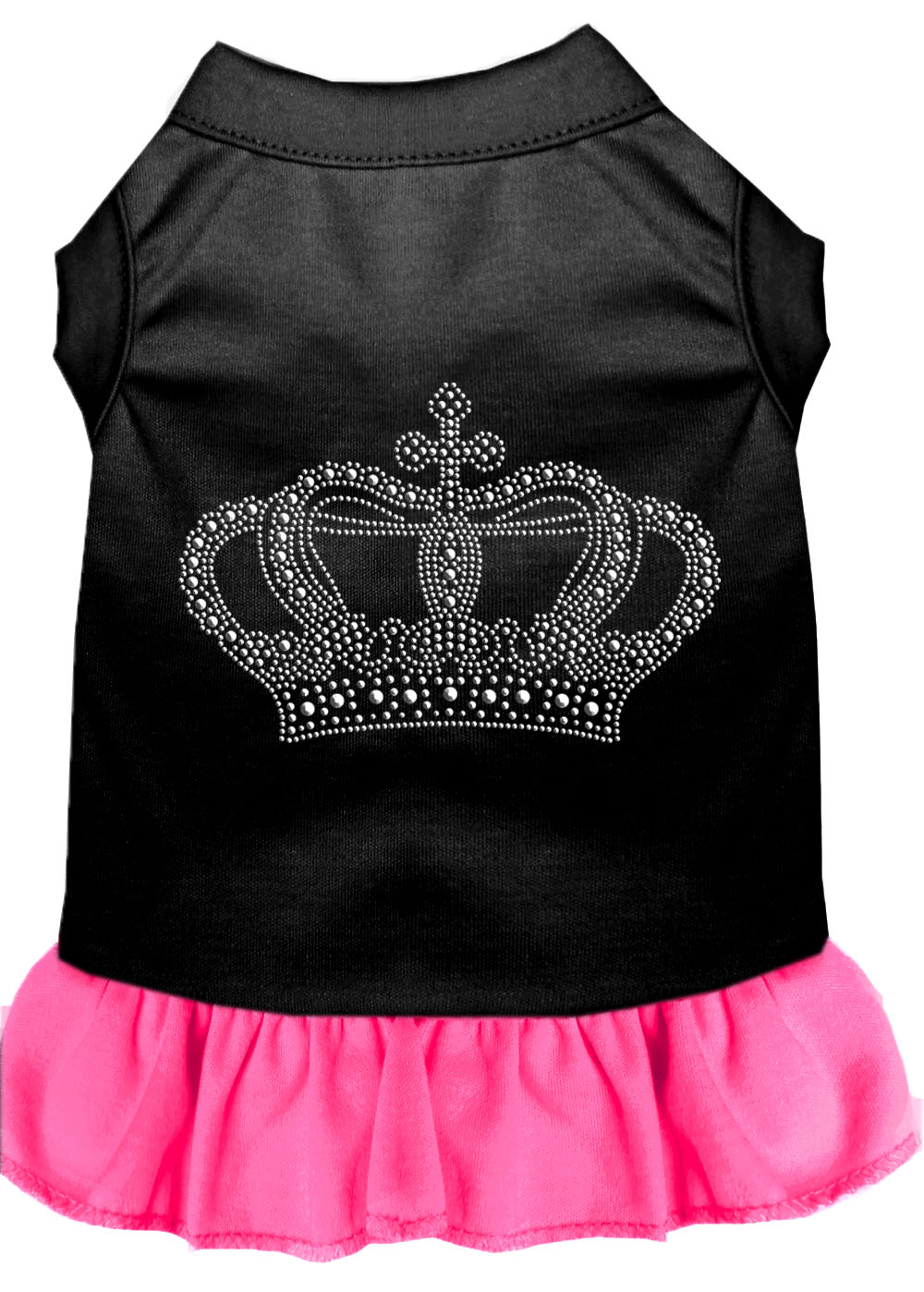 Rhinestone Crown Dress Black With Bright Pink Xxl GreatEagleInc