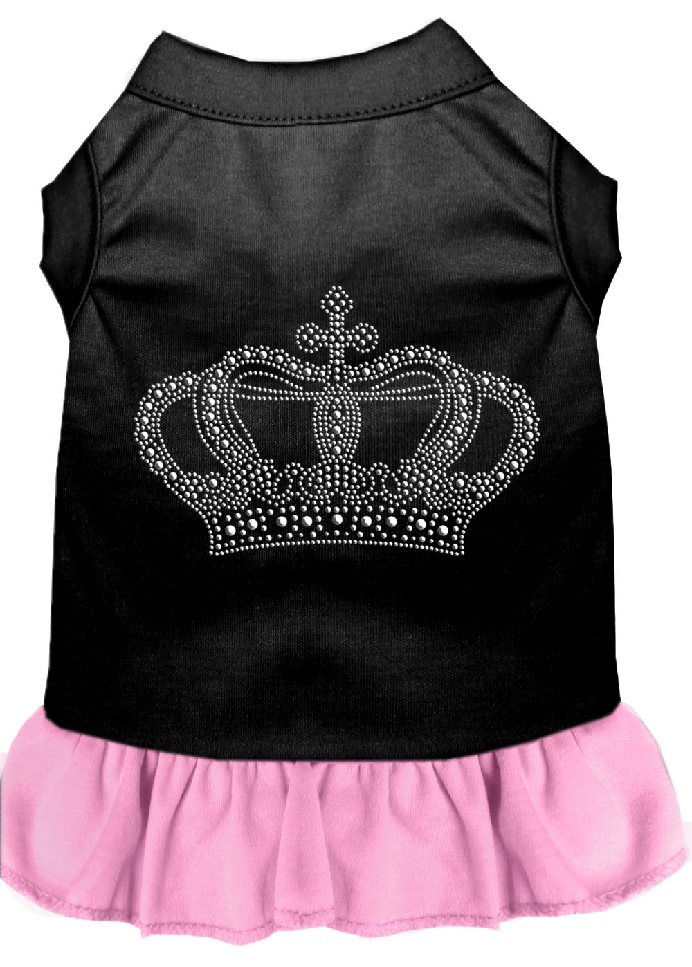 Rhinestone Crown Dress Black With Light Pink Xxxl Default Title