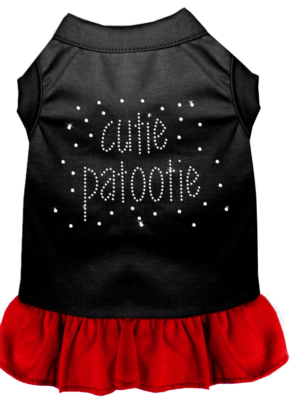 Rhinestone Cutie Patootie Dress Black With Red Lg Default Title