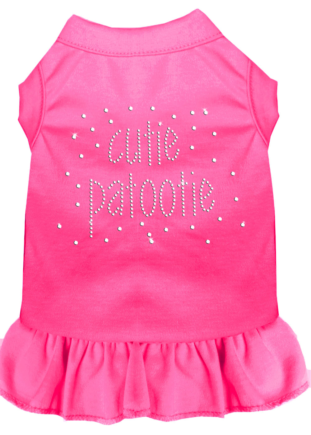 Rhinestone Cutie Patootie Dress Bright Pink Med GreatEagleInc