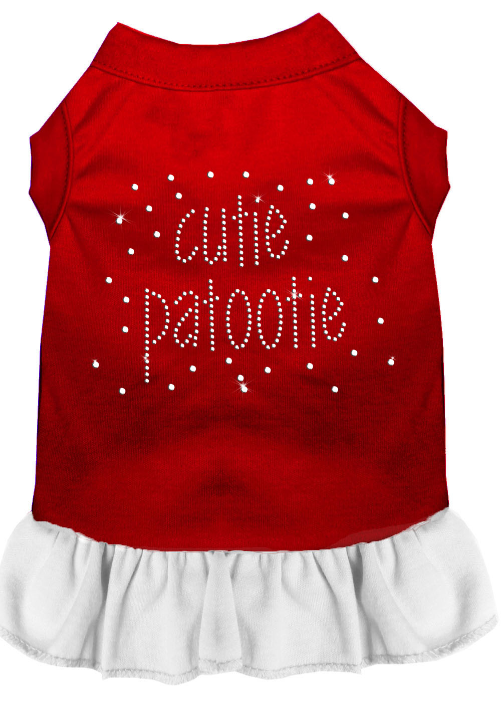 Rhinestone Cutie Patootie Dress Red With White Xxl Default Title