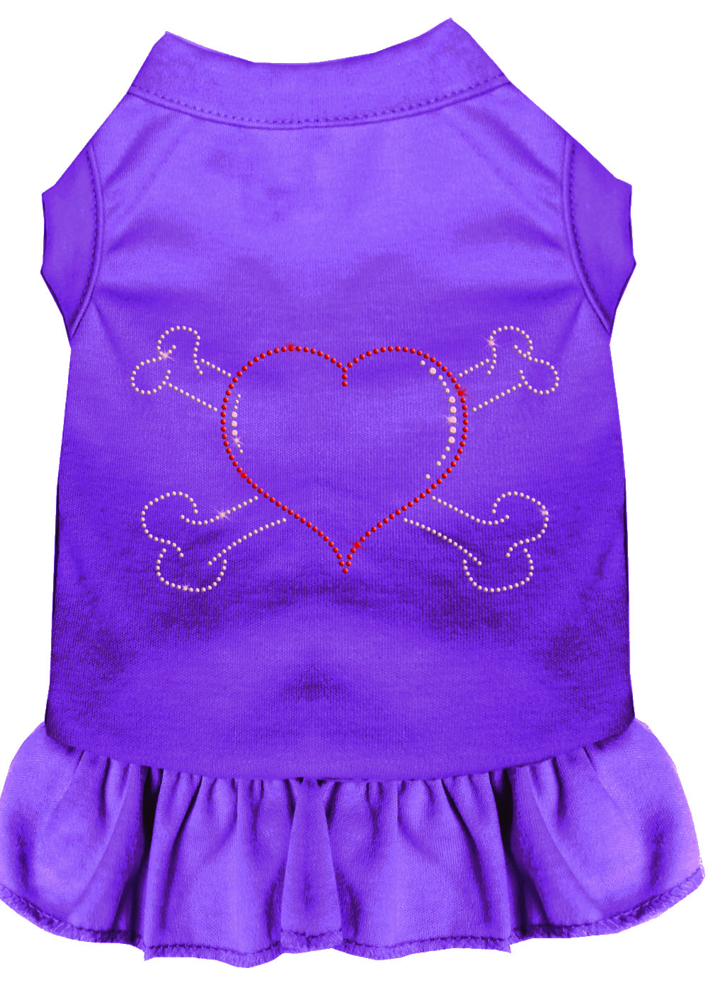 Rhinestone Heart And Crossbones Dress Purple Lg Default Title