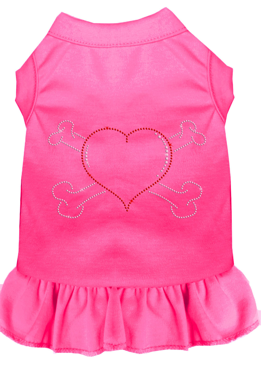 Rhinestone Heart And Crossbones Dress Bright Pink Med Default Title
