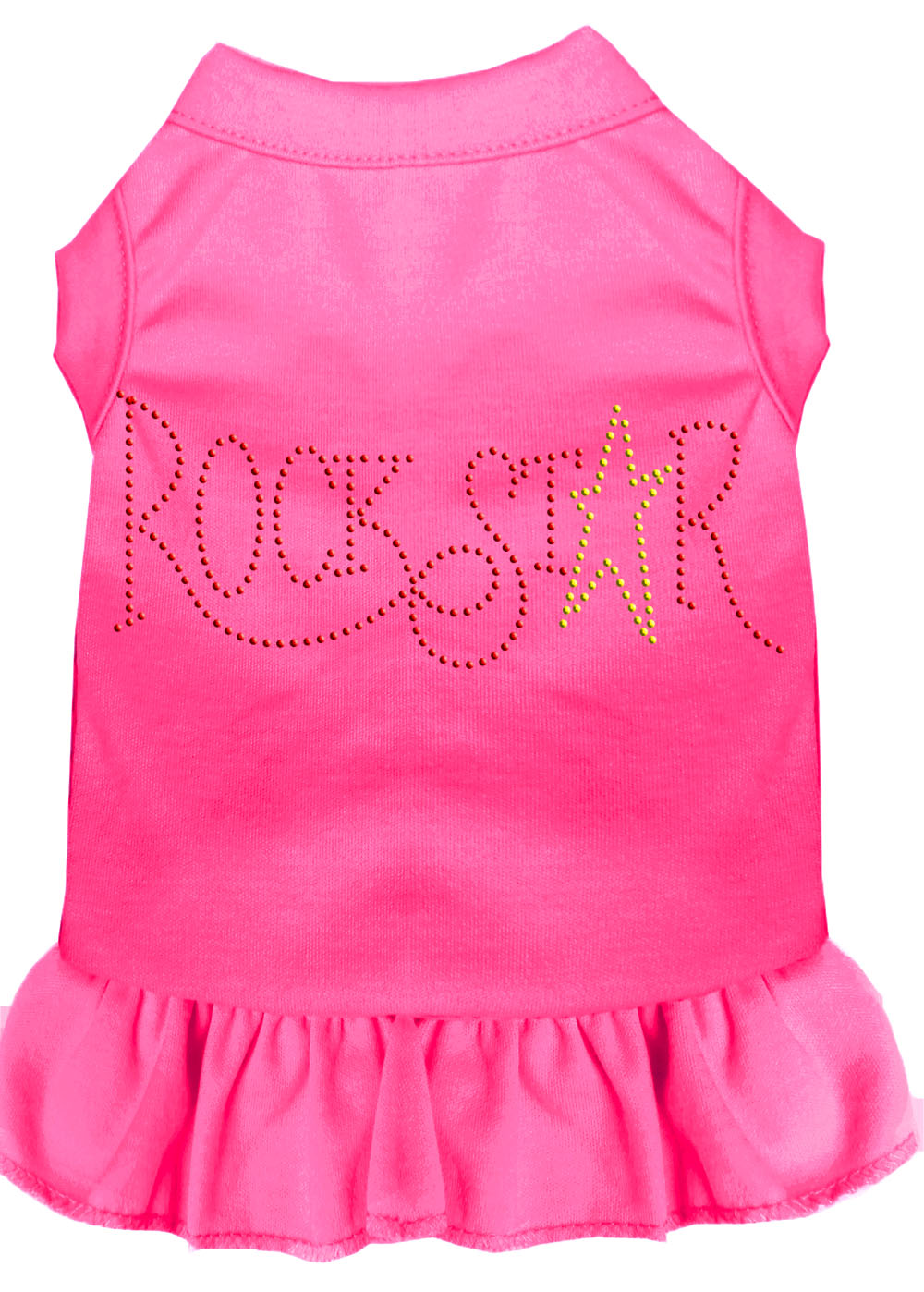 Rhinestone Rockstar Dress Bright Pink Xxl GreatEagleInc