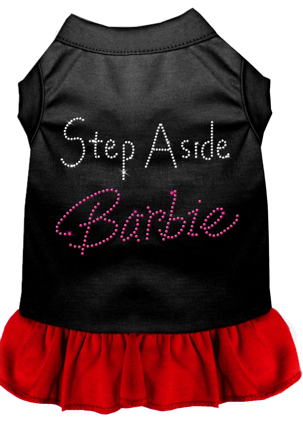 Step Aside Barbie Rhinestone Dress Black With Red Lg GreatEagleInc