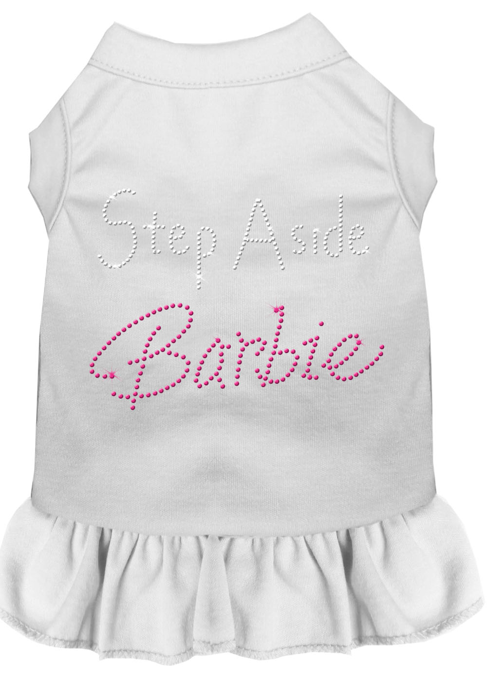 Step Aside Barbie Rhinestone Dress White Xl Default Title