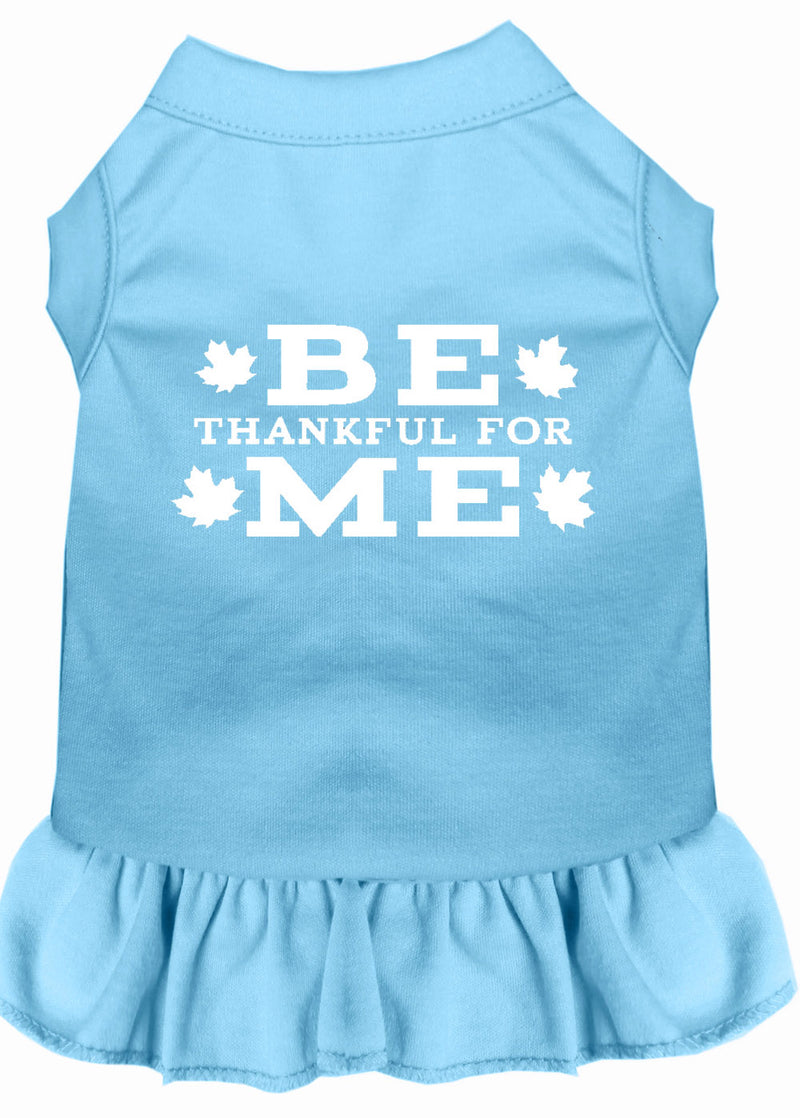 Be Thankful For Me Screen Print Dress Baby Blue 4x (22) GreatEagleInc