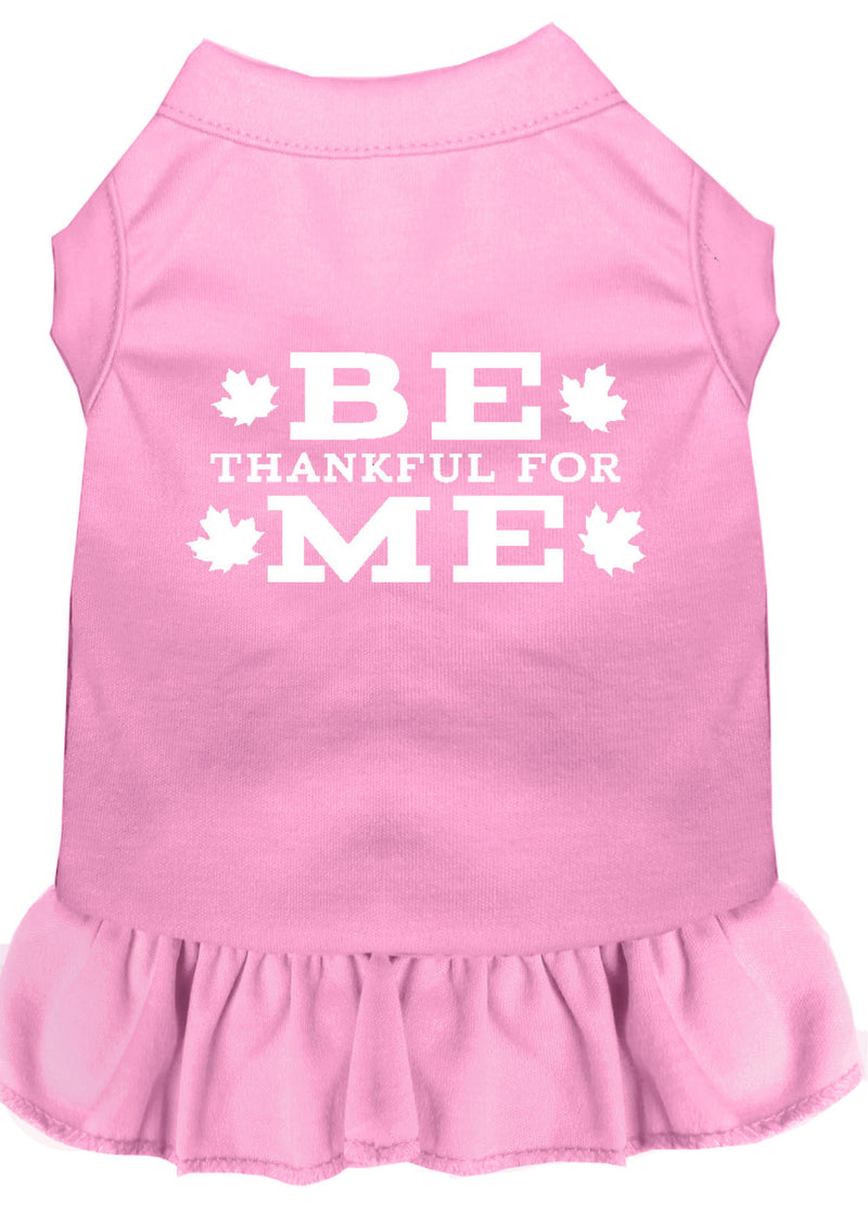 Be Thankful For Me Screen Print Dress Light Pink Lg GreatEagleInc