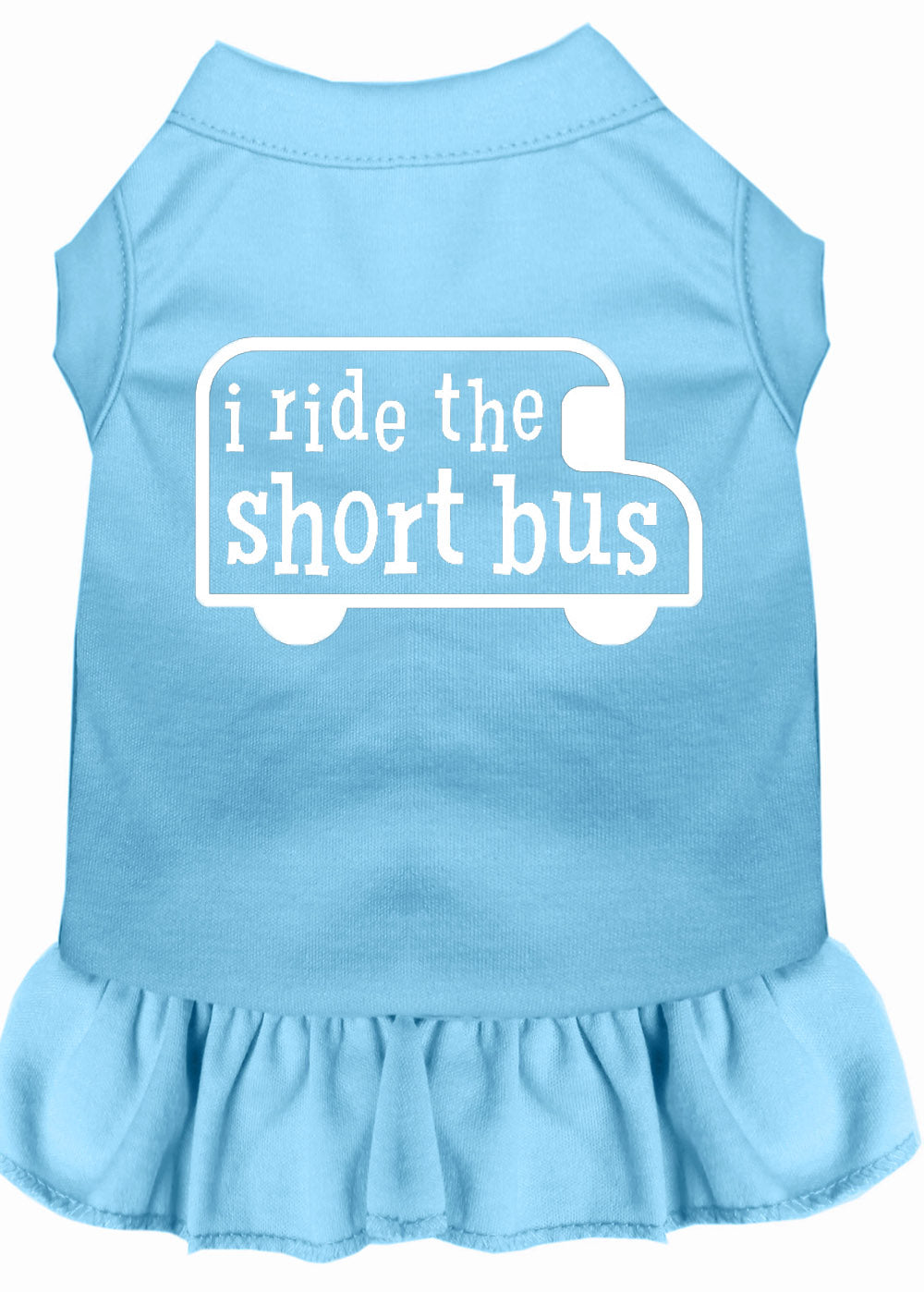 I Ride The Short Bus Screen Print Dress Baby Blue Med Default Title