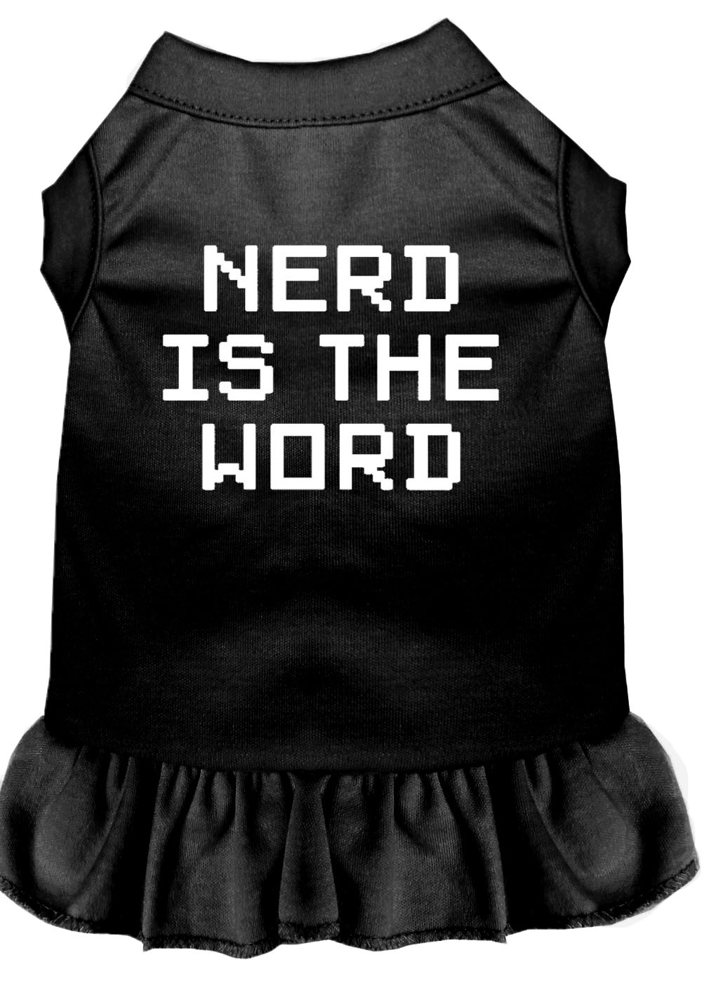 Nerd Is The Word Screen Print Dress Black Lg GreatEagleInc
