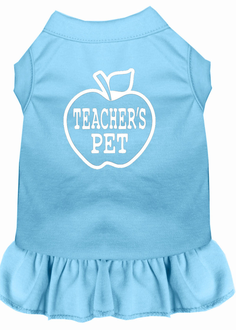 Teachers Pet Screen Print Dress Baby Blue 4x (22)