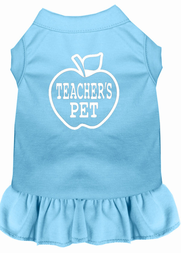 Teachers Pet Screen Print Dress Baby Blue Lg GreatEagleInc