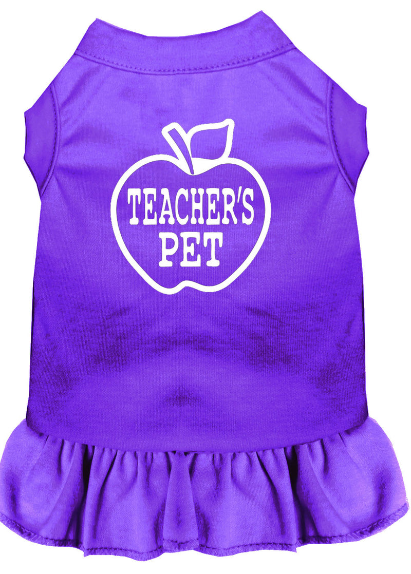 Teachers Pet Screen Print Dress Purple Lg GreatEagleInc
