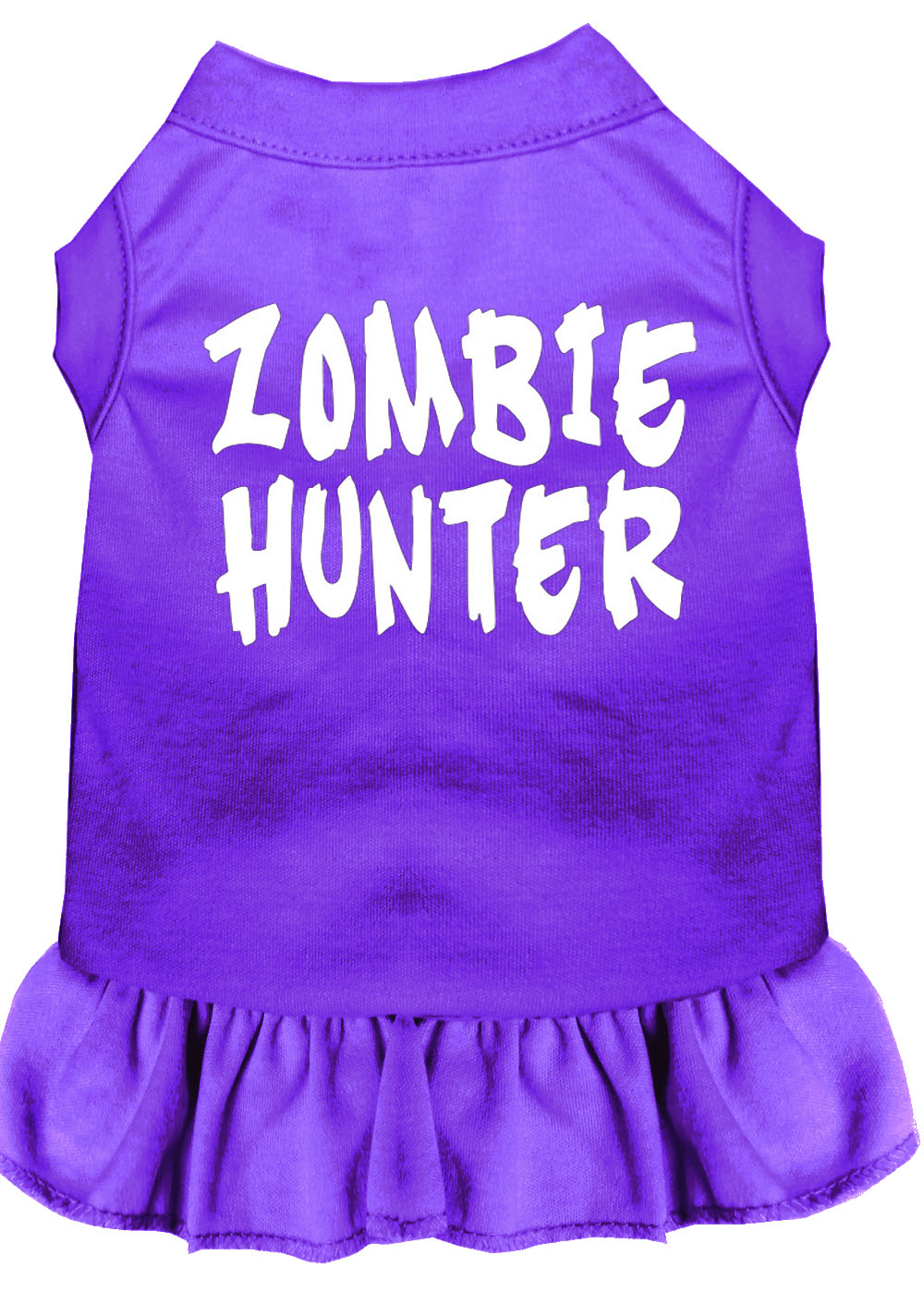 Zombie Hunter Screen Print Dress Purple Med GreatEagleInc