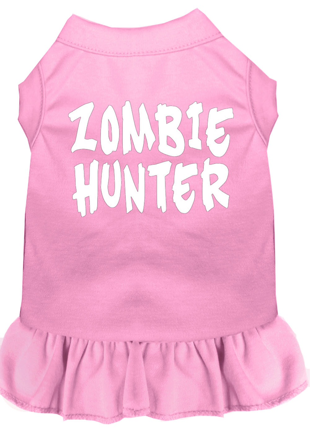 Zombie Hunter Screen Print Dress Light Pink Sm GreatEagleInc