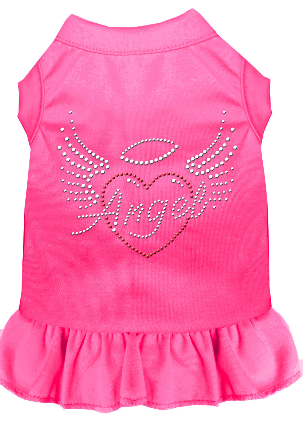 Angel Heart Rhinestone Dress Bright Pink Lg GreatEagleInc