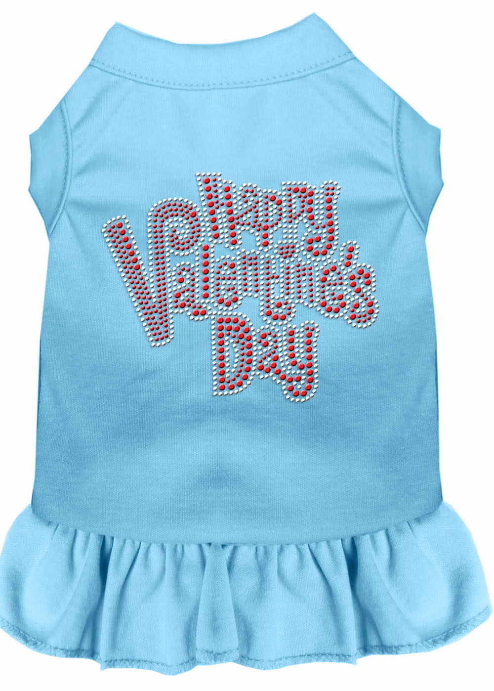 Happy Valentines Day Rhinestone Dress Baby Blue 4x GreatEagleInc